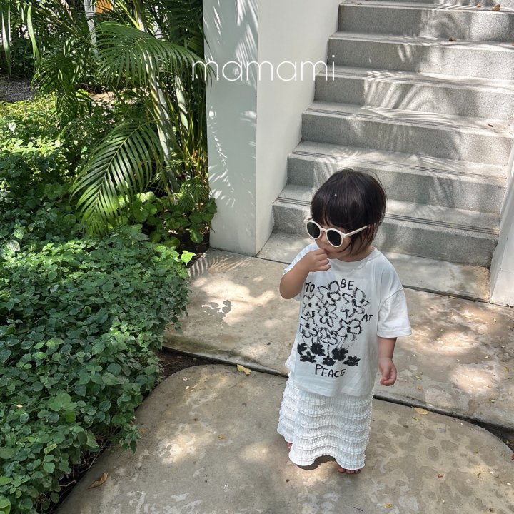Mamami - Korean Women Fashion - #thelittlethings - Peace Flower Tee (with Mom) - 3