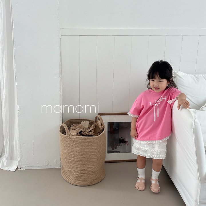 Mamami - Korean Women Fashion - #womensfashion - Ribbon Lace Tee (with Mom) - 7