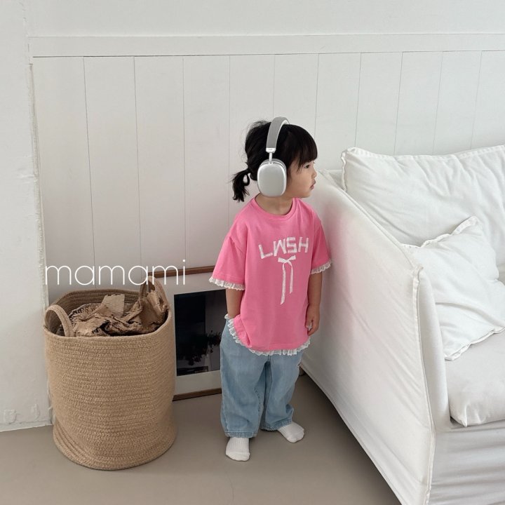 Mamami - Korean Women Fashion - #womensfashion - Ribbon Lace Tee (with Mom) - 9