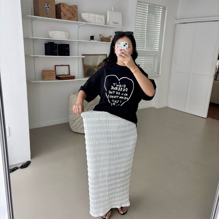 Mamami - Korean Women Fashion - #womensfashion - Crinkle Banded Long Skirt (Adult) - 7