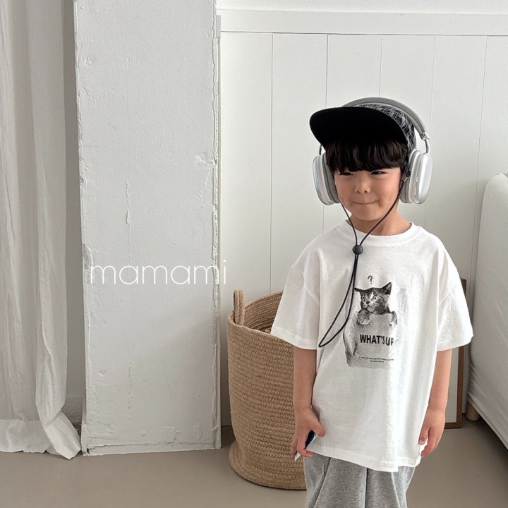 Mamami - Korean Women Fashion - #womensfashion - Whats Up Cat Tee (with Mom) - 3