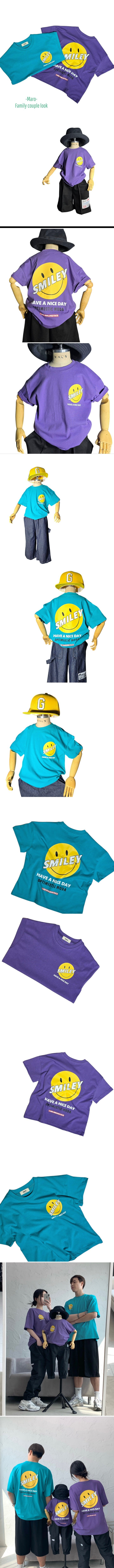 Maro - Korean Women Fashion - #romanticstyle - Smiley Tee (Adult)