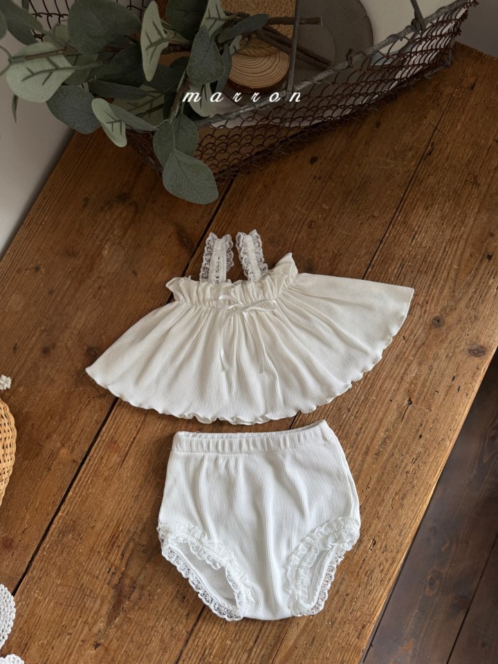 Marron - Korean Baby Fashion - #onlinebabyshop - Bebe Sleeveless Set - 4