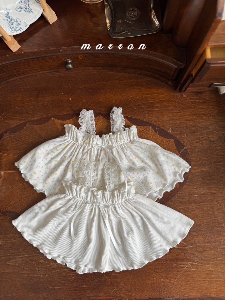 Marron - Korean Baby Fashion - #babyboutique - Bebe Sleeveless Set - 5