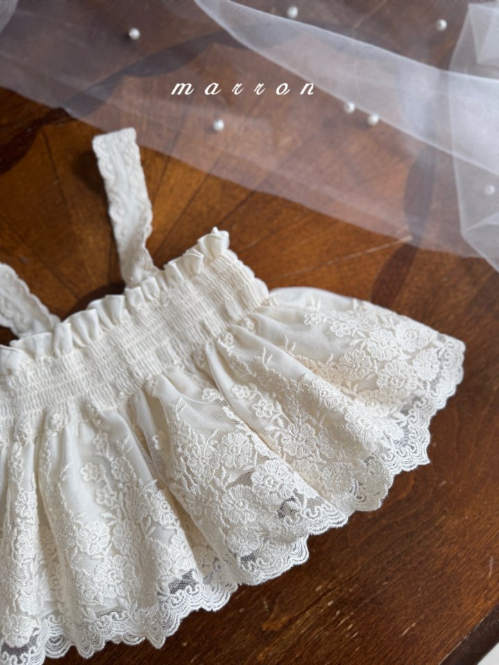 Marron - Korean Baby Fashion - #babyboutique - Vanilla Sleeveless Tee - 2