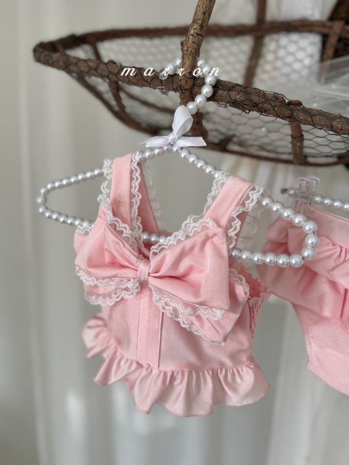 Marron - Korean Baby Fashion - #smilingbaby - Ribbon Swimsuit - 4