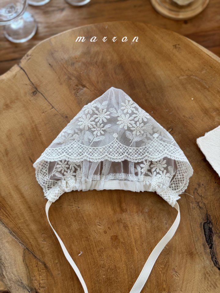 Marron - Korean Baby Fashion - #babyboutiqueclothing - Lace Bonnet - 10