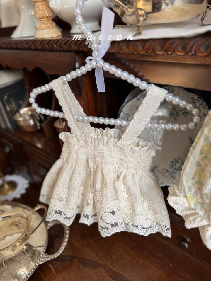 Marron - Korean Baby Fashion - #babyboutique - Vanilla Sleeveless Tee - 4