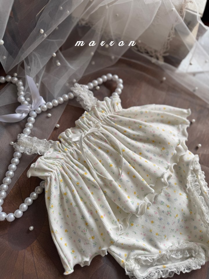 Marron - Korean Baby Fashion - #babyfashion - Bebe Sleeveless Set - 8