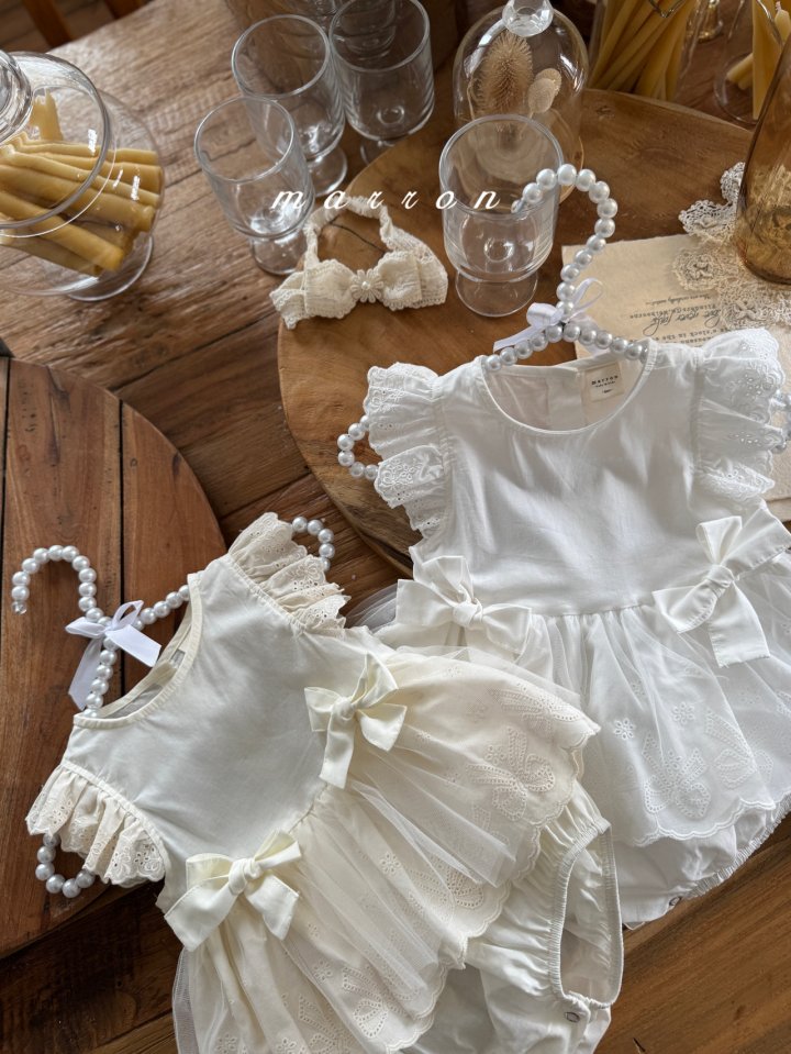 Marron - Korean Baby Fashion - #babyfashion - Ribbon Suit