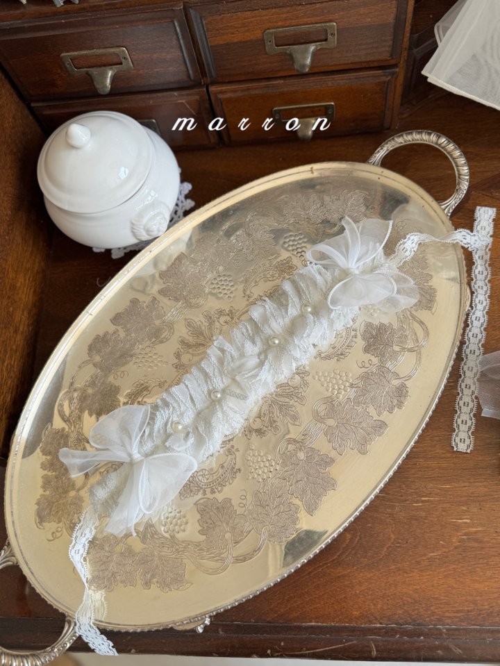 Marron - Korean Baby Fashion - #babyfever - Pearl Headband - 2
