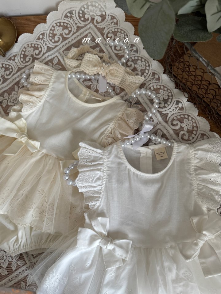 Marron - Korean Baby Fashion - #babyfever - Ribbon Suit - 2