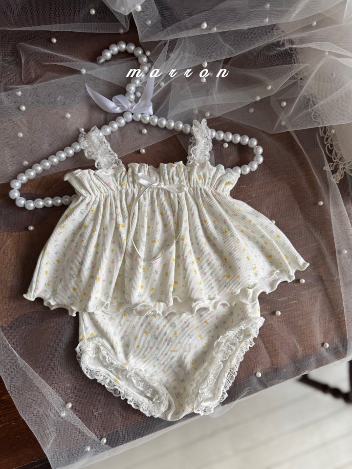 Marron - Korean Baby Fashion - #babygirlfashion - Bebe Sleeveless Set - 10
