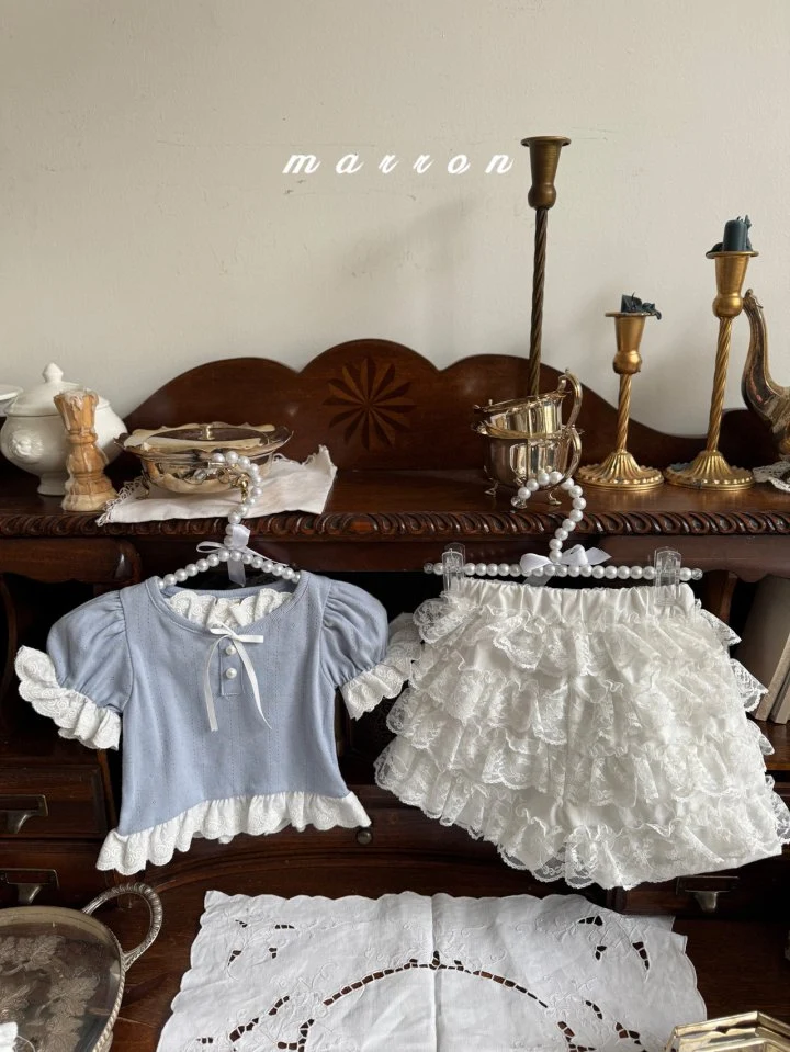 Marron - Korean Baby Fashion - #babygirlfashion - Lace Short Pants
