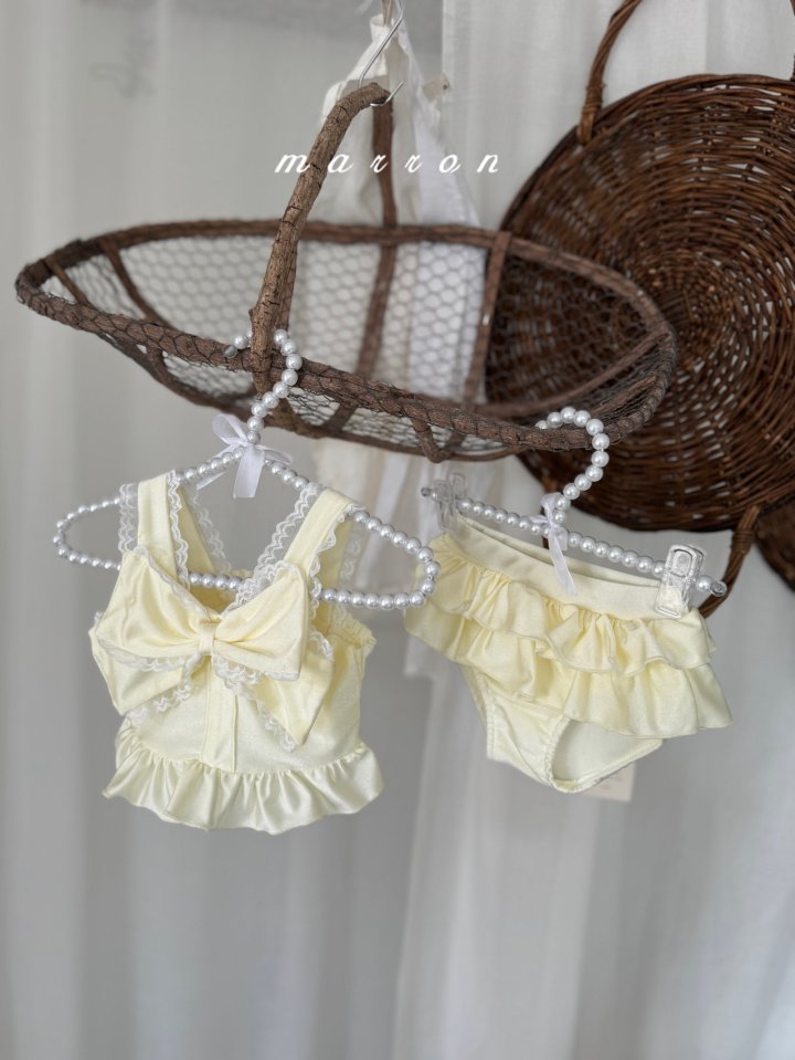 Marron - Korean Baby Fashion - #babylifestyle - Ribbon Swimsuit - 10