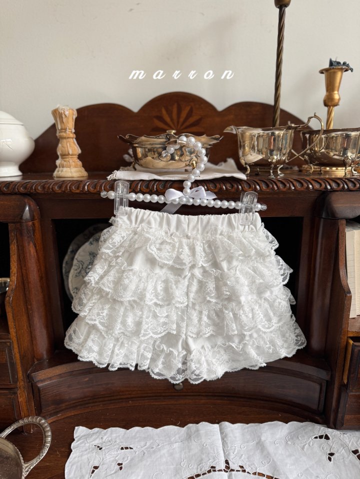 Marron - Korean Baby Fashion - #babyoninstagram - Lace Short Pants - 3
