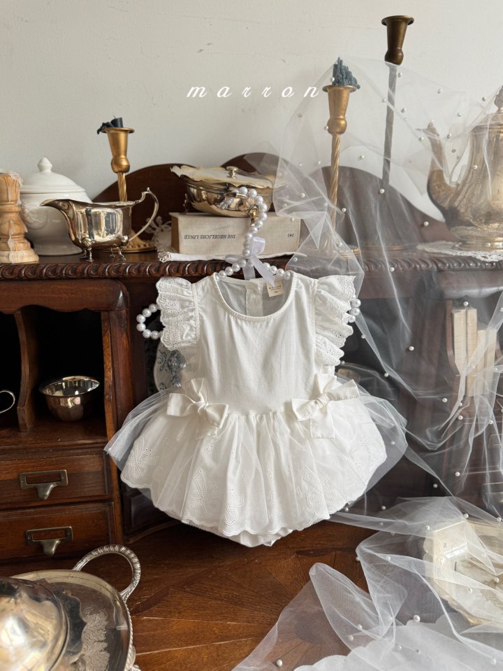 Marron - Korean Baby Fashion - #babyoutfit - Ribbon Suit - 7