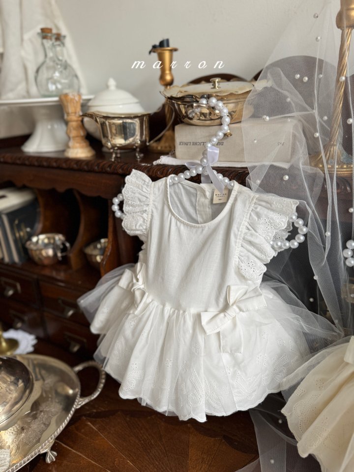 Marron - Korean Baby Fashion - #babyoutfit - Ribbon Suit - 8