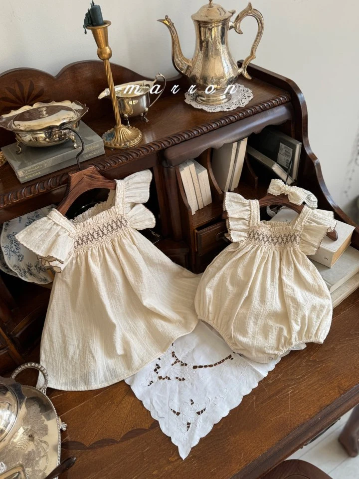 Marron - Korean Baby Fashion - #babyootd - Sun Set One-piece - 4