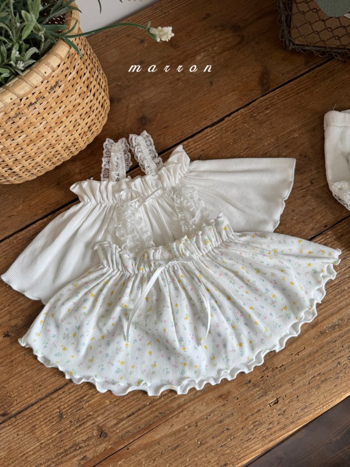 Marron - Korean Baby Fashion - #babywear - Bebe Sleeveless Set