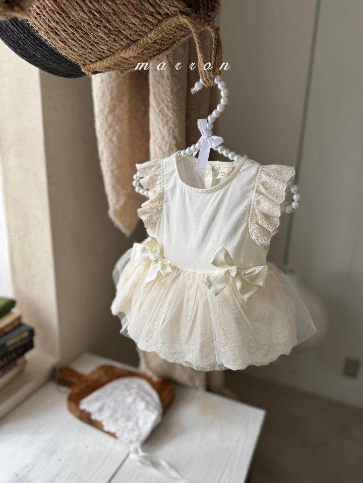 Marron - Korean Baby Fashion - #onlinebabyshop - Ribbon Suit - 11