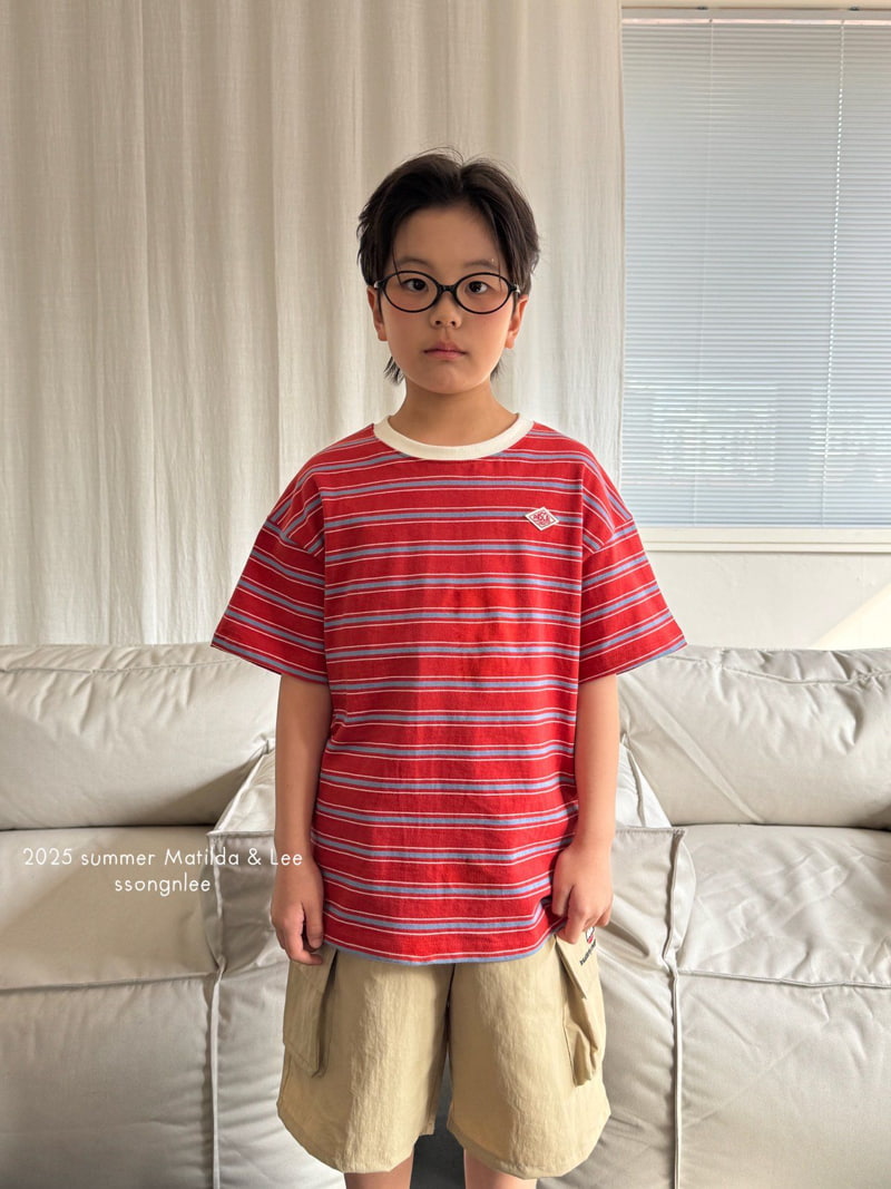 Matilda & Lee - Korean Children Fashion - #Kfashion4kids - Emblem Stripe Tee - 11