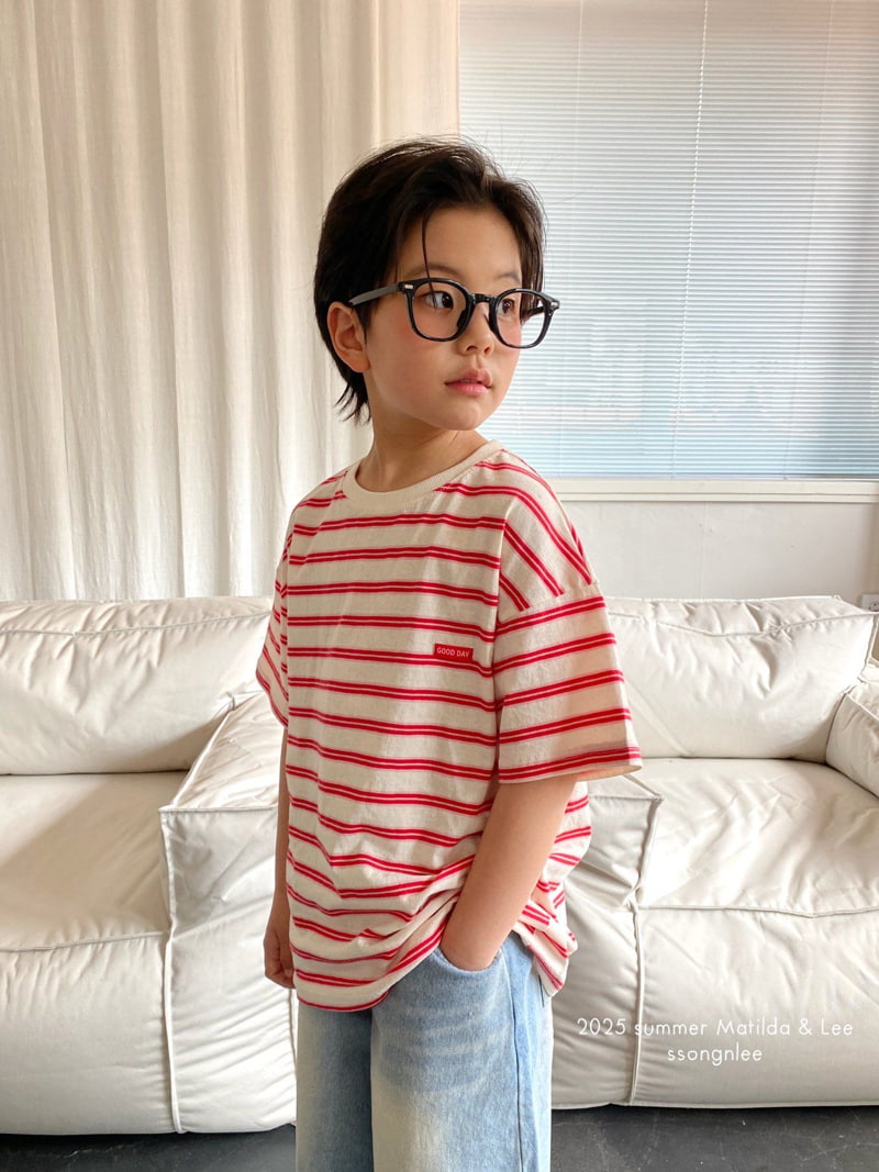 Matilda & Lee - Korean Children Fashion - #Kfashion4kids - Good Day Stripe Tee - 6