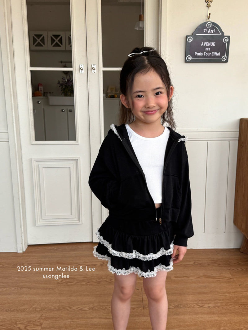 Matilda & Lee - Korean Children Fashion - #Kfashion4kids - Frill Hoodie Zip-up - 5