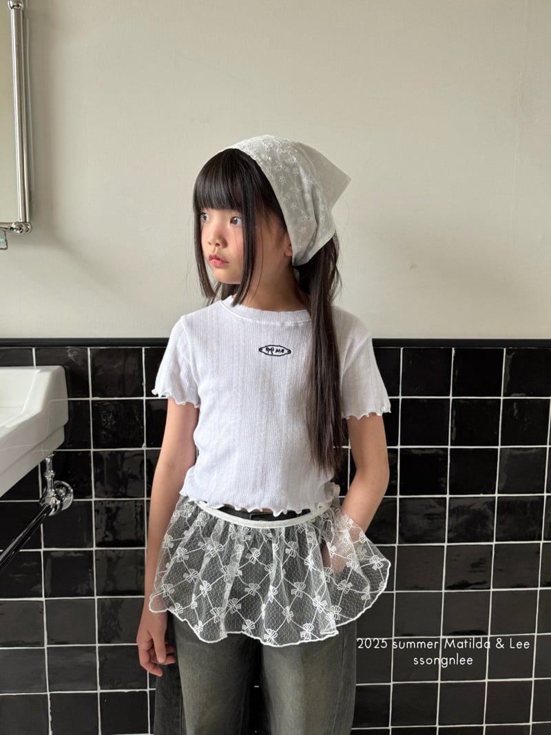 Matilda & Lee - Korean Children Fashion - #Kfashion4kids - Eyelet Ribbon Tee - 9