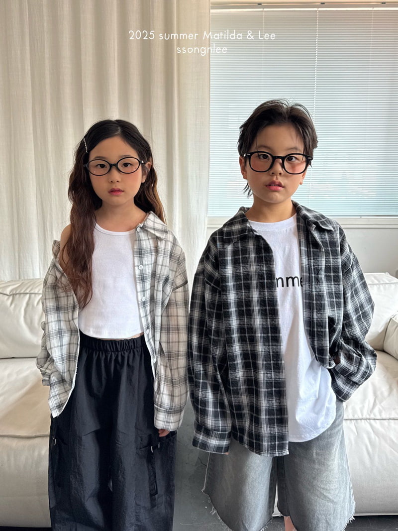 Matilda & Lee - Korean Children Fashion - #prettylittlegirls - Summer Checked Shirt - 4