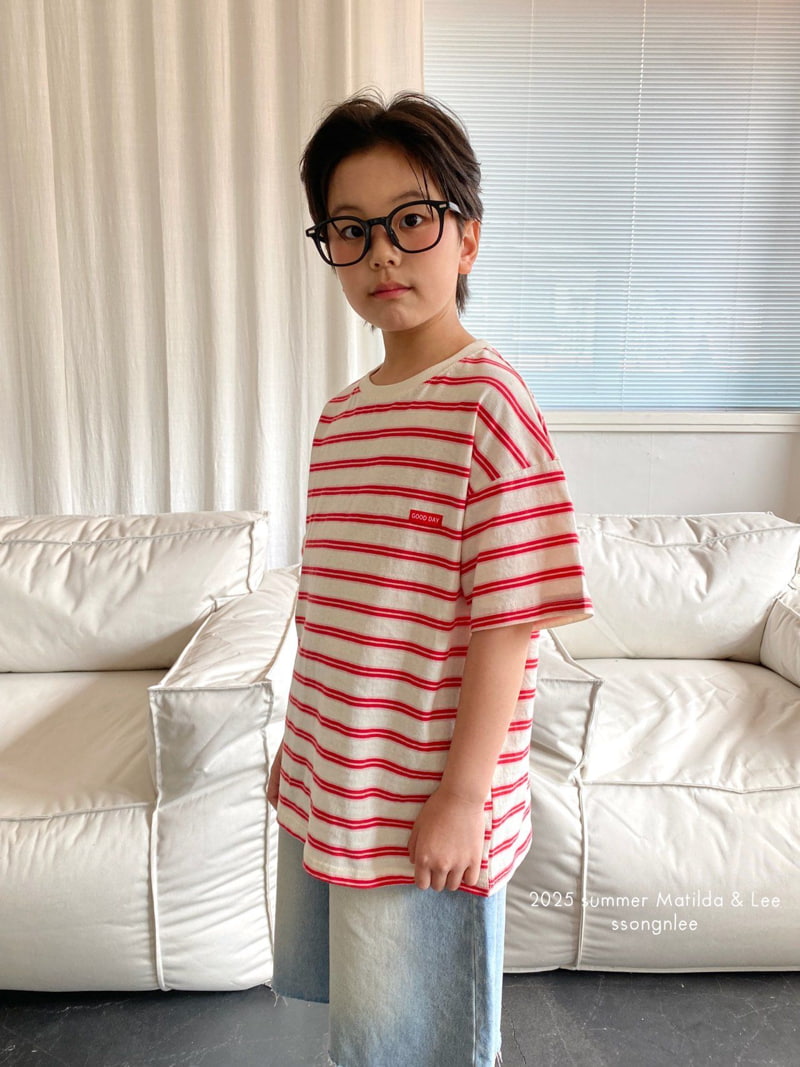 Matilda & Lee - Korean Children Fashion - #childofig - Good Day Stripe Tee - 11