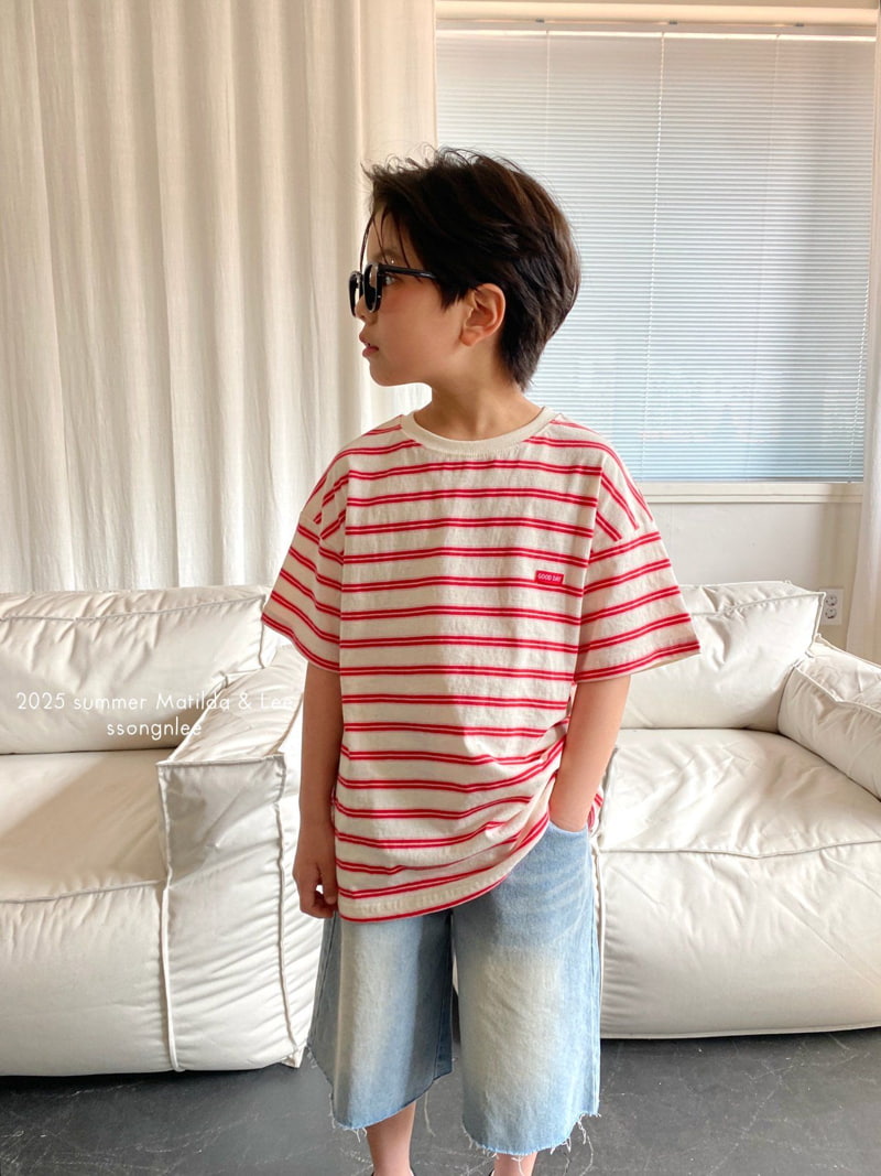 Matilda & Lee - Korean Children Fashion - #childofig - Good Day Stripe Tee - 12