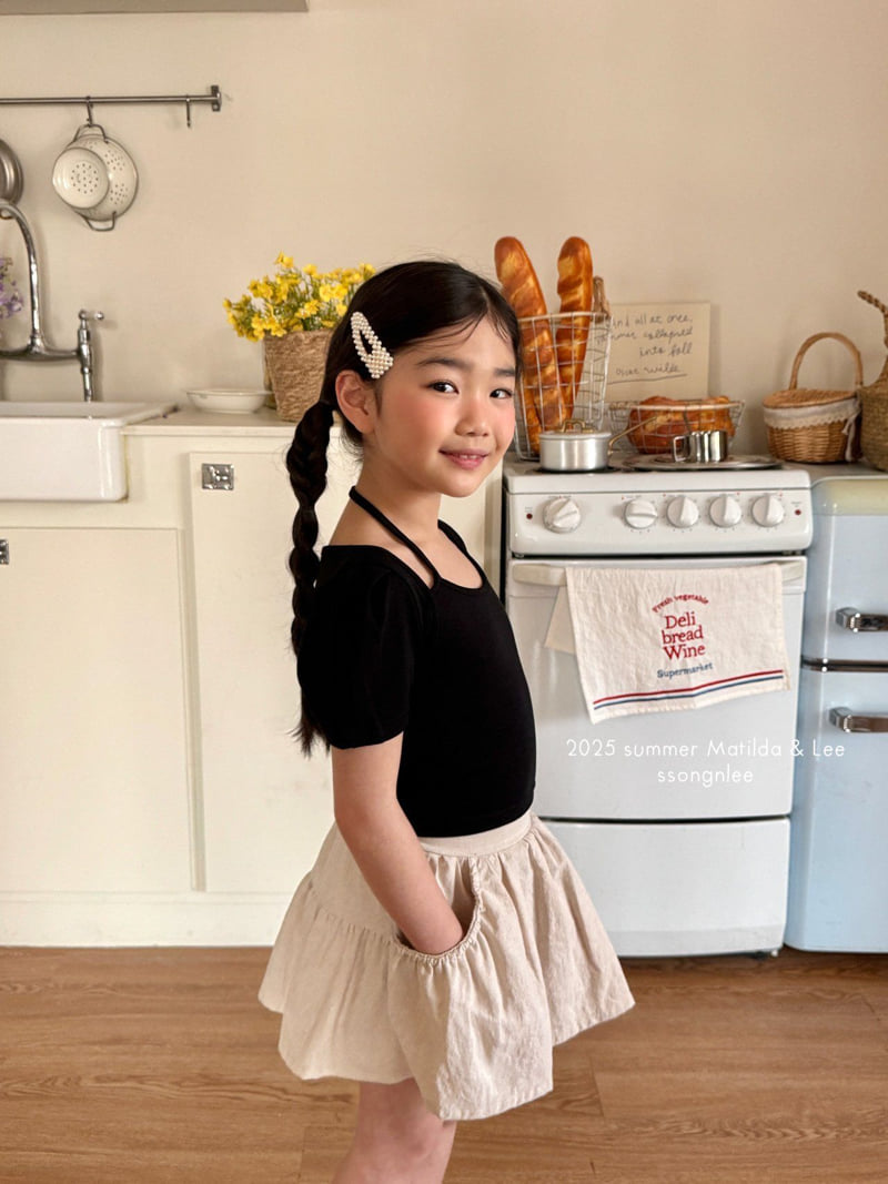 Matilda & Lee - Korean Children Fashion - #childofig - Linen Shirring Skirt - 7