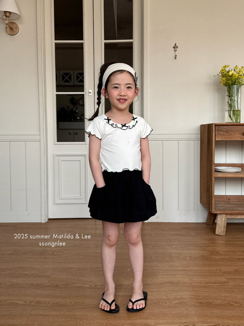 Matilda & Lee - Korean Children Fashion - #childofig - Ruby Ribbon Tee - 12