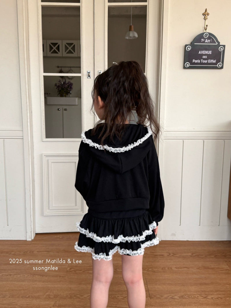 Matilda & Lee - Korean Children Fashion - #childofig - Frill Hoodie Zip-up - 10