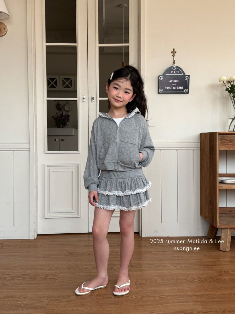 Matilda & Lee - Korean Children Fashion - #childofig - Frill Hoodie Zip-up - 11