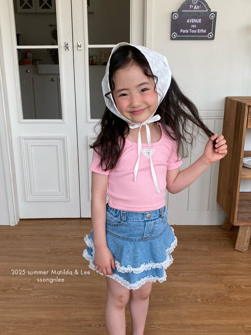 Matilda & Lee - Korean Children Fashion - #childofig - Triangle Lace Tee - 6