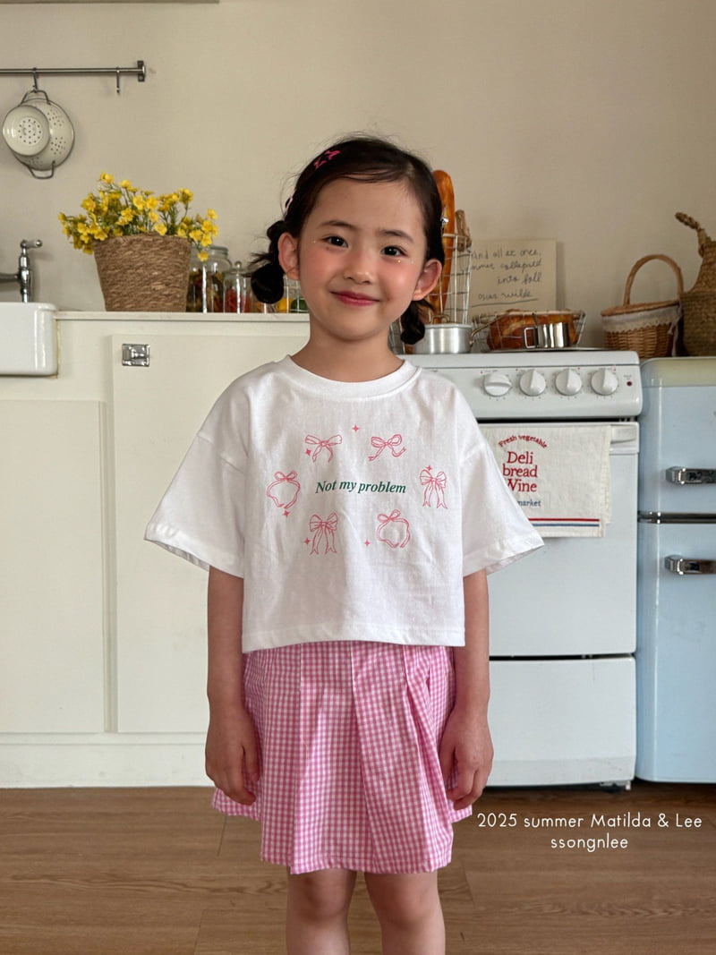 Matilda & Lee - Korean Children Fashion - #childofig - Ribbon Check Skirt Set