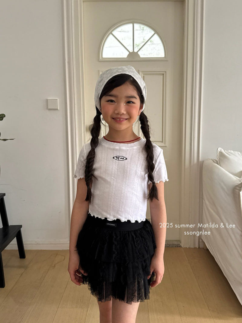 Matilda & Lee - Korean Children Fashion - #childofig - Eyelet Ribbon Tee