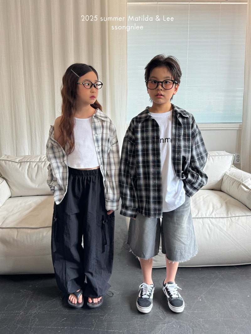 Matilda & Lee - Korean Children Fashion - #childrensboutique - Summer Checked Shirt - 6