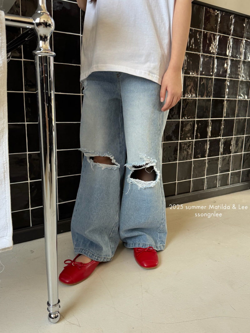 Matilda & Lee - Korean Children Fashion - #childrensboutique - Broken Jeans - 3