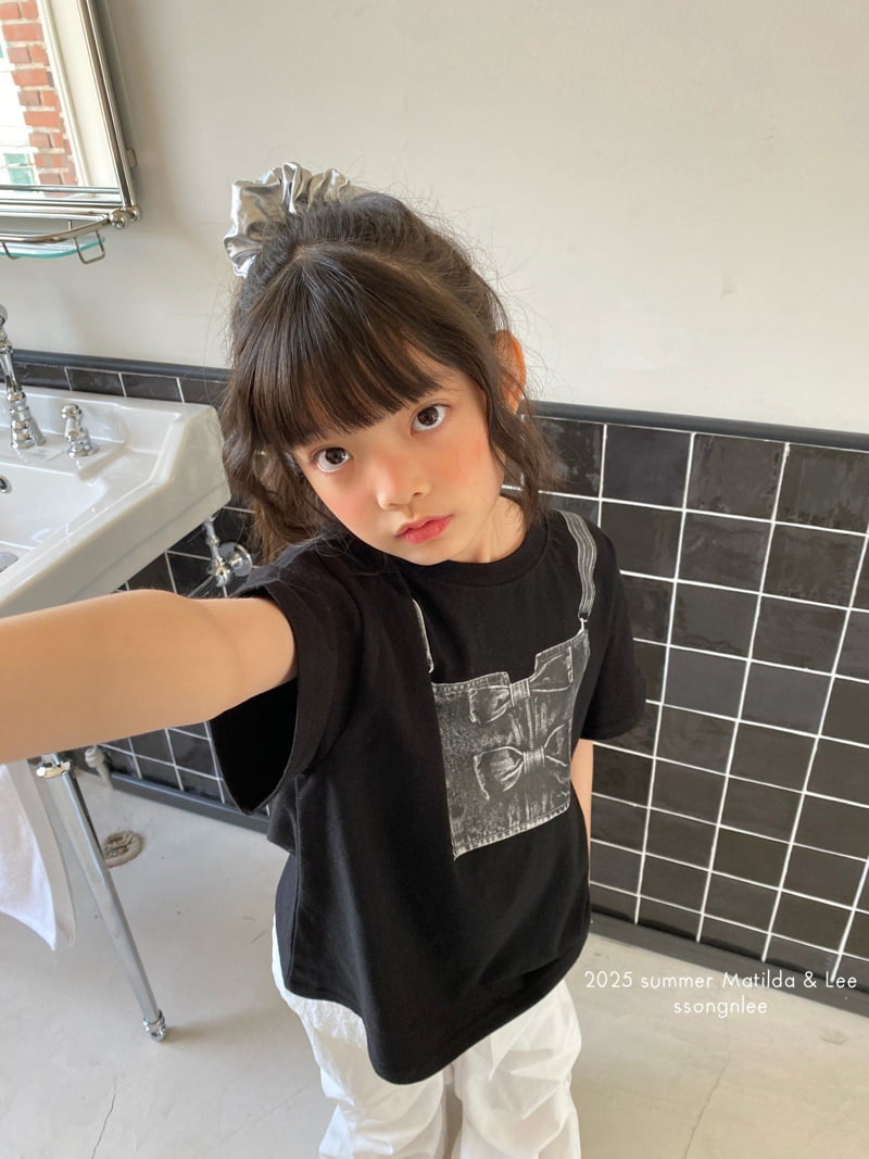Matilda & Lee - Korean Children Fashion - #childrensboutique - Denim Strap Tee - 11