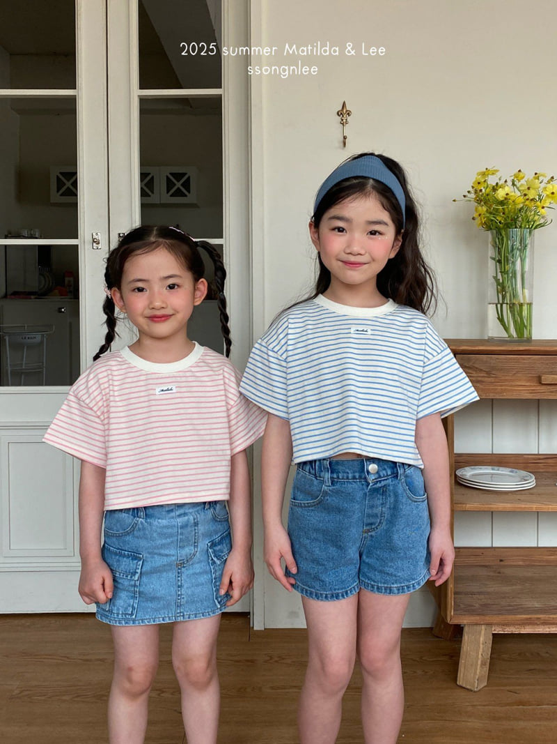 Matilda & Lee - Korean Children Fashion - #childrensboutique - Matilda Line Crop Tee