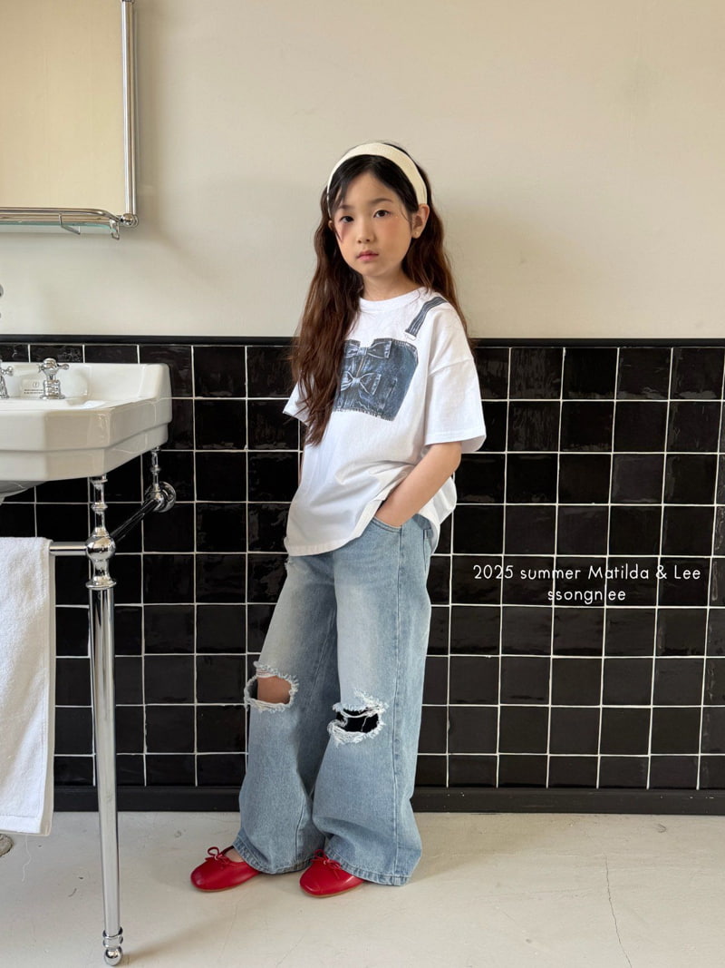 Matilda & Lee - Korean Children Fashion - #childrensboutique - Broken Jeans - 4
