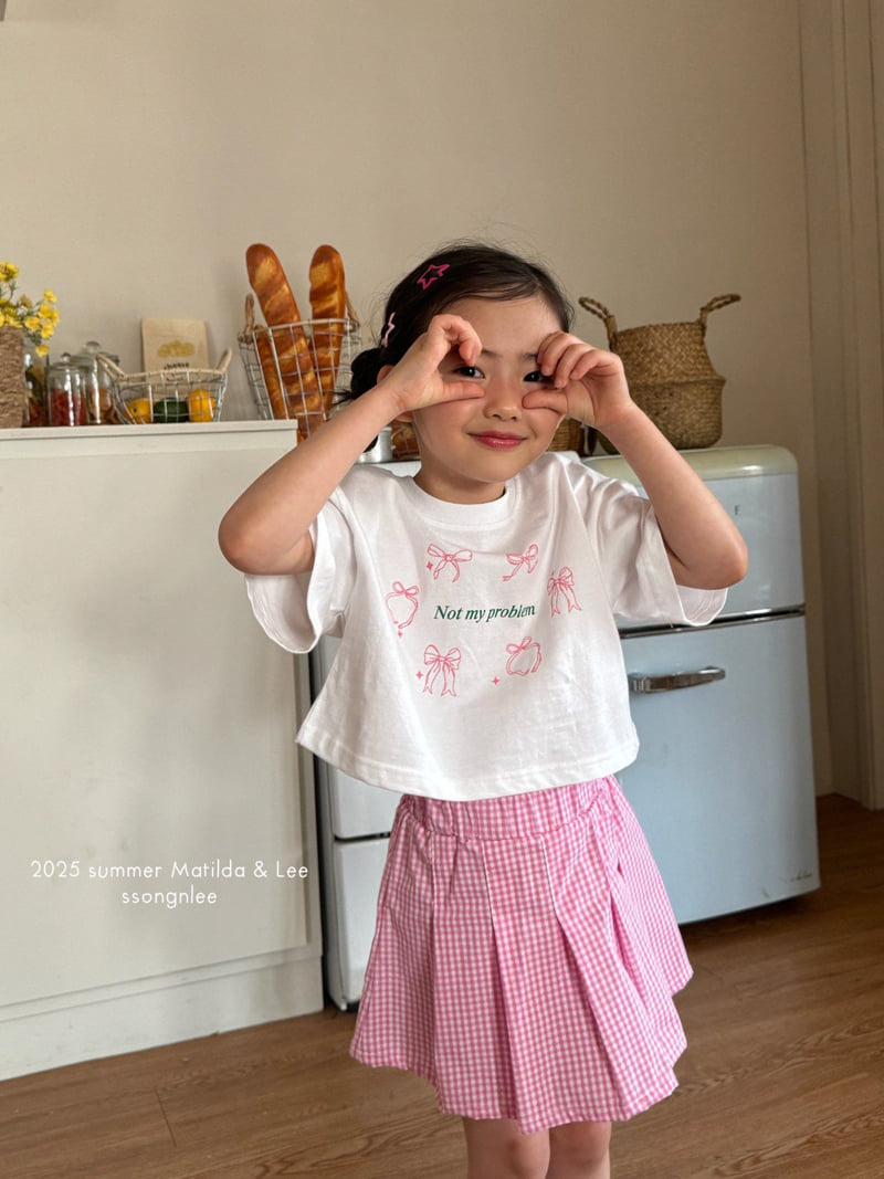 Matilda & Lee - Korean Children Fashion - #designkidswear - Ribbon Check Skirt Set - 3