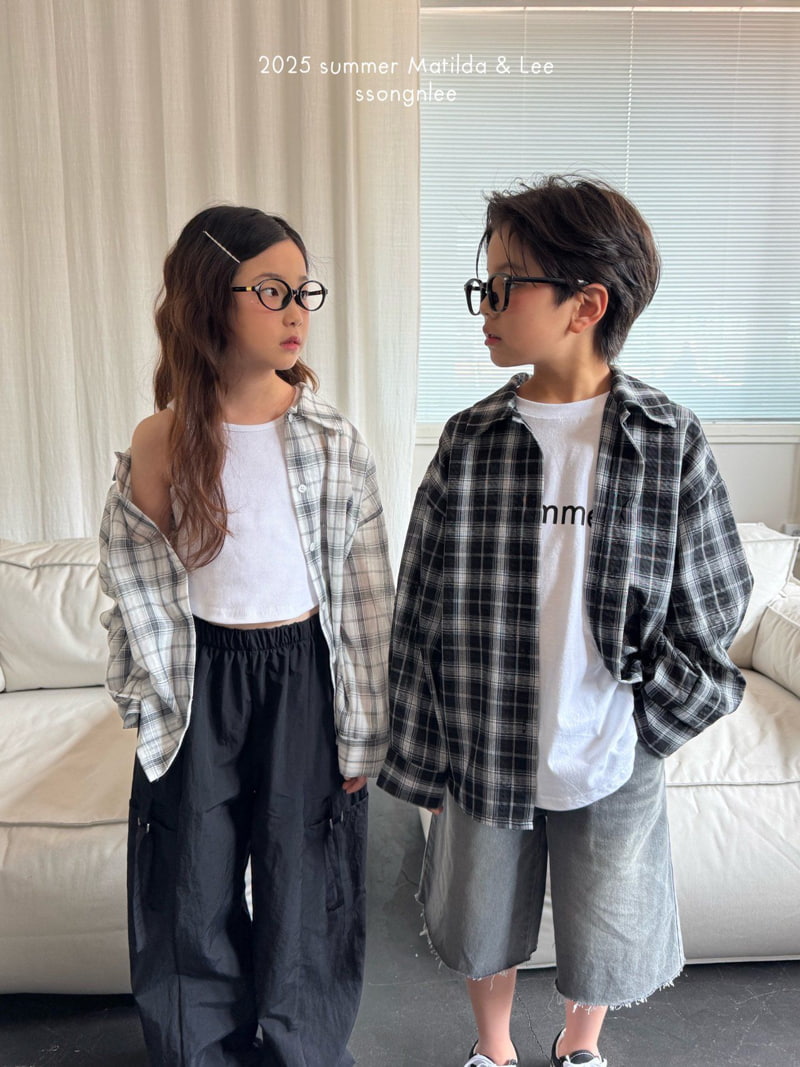 Matilda & Lee - Korean Children Fashion - #discoveringself - Summer Checked Shirt - 8