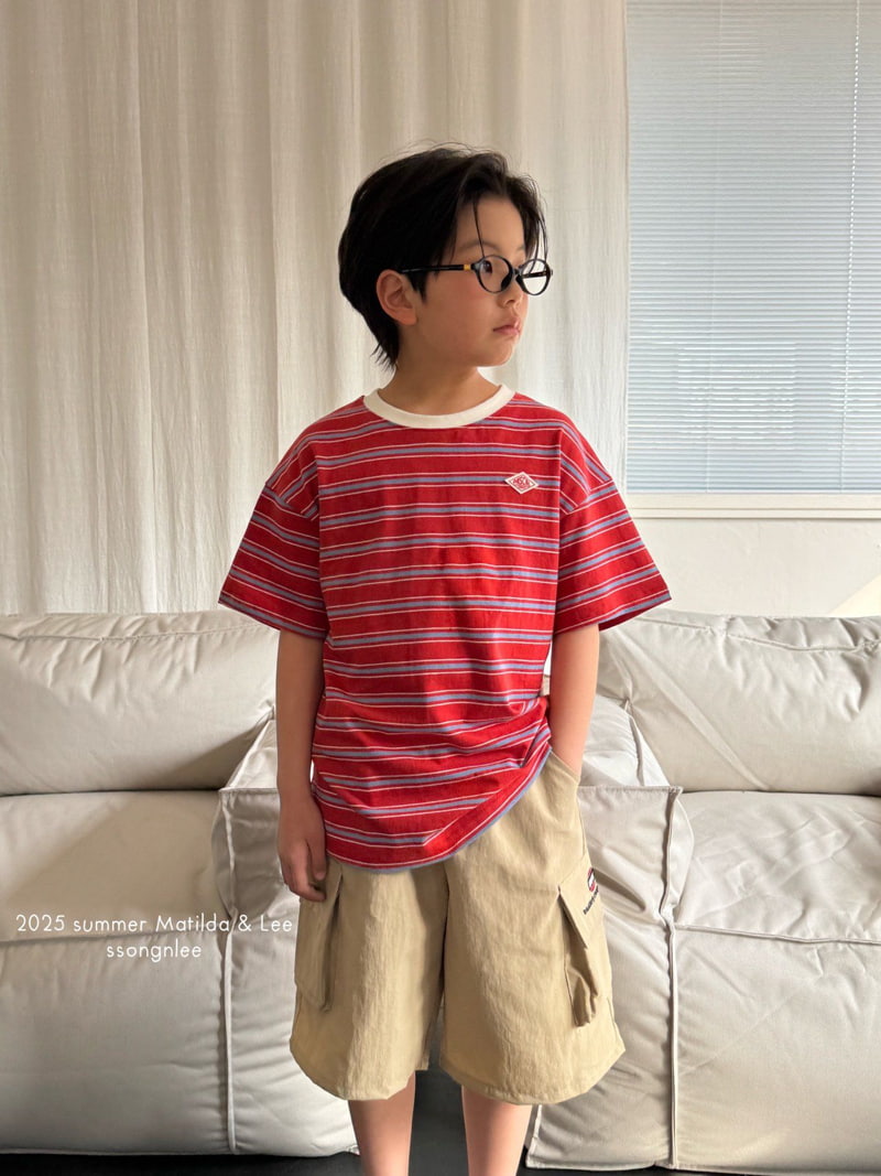 Matilda & Lee - Korean Children Fashion - #discoveringself - Emblem Stripe Tee - 6