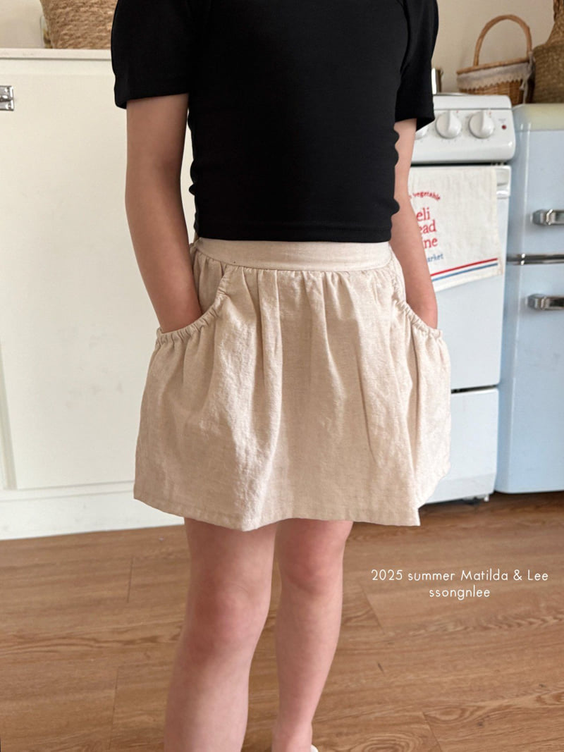 Matilda & Lee - Korean Children Fashion - #discoveringself - Linen Shirring Skirt - 10