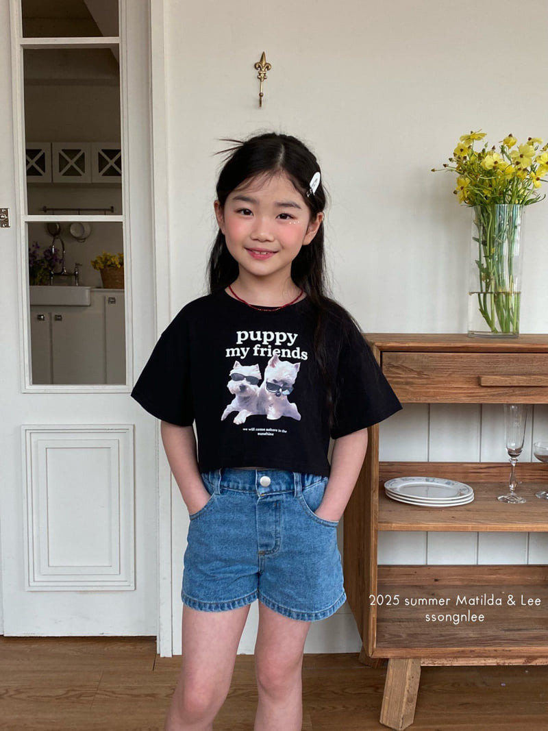 Matilda & Lee - Korean Children Fashion - #discoveringself - Label Denim Shorts - 5