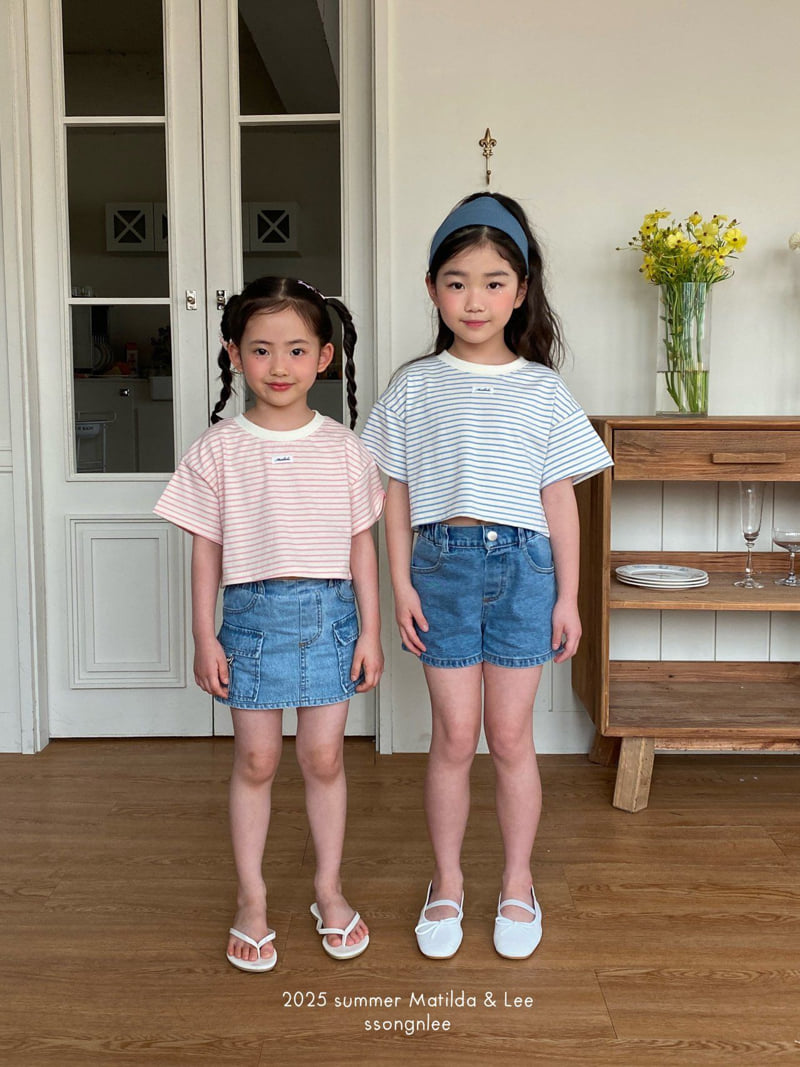 Matilda & Lee - Korean Children Fashion - #discoveringself - Matilda Line Crop Tee - 3